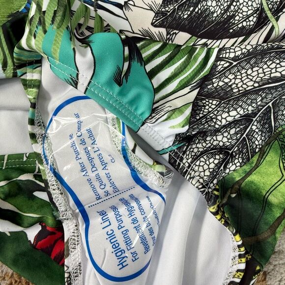 Swiminista X Christian Lacroix girls tropical print fringe swimsuit XL New - Picture 3 of 4